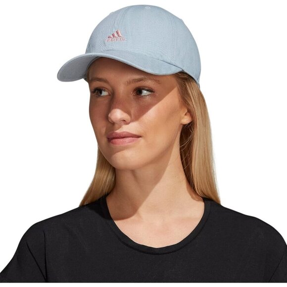 Adidas Women\'s Grey Mauve Pink Baseball Adjustable Cotton Athletic Relaxed Hat